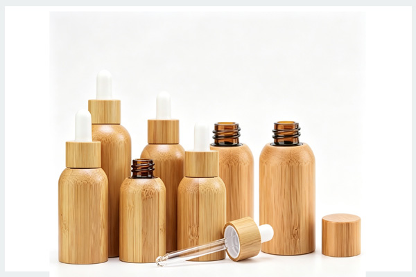 Bamboo essential oil bottle