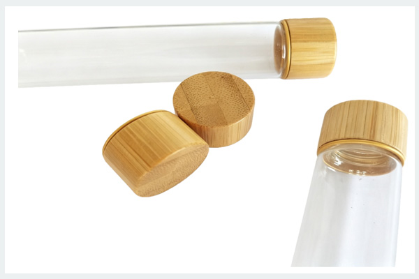 Test tube bamboo and wood lid