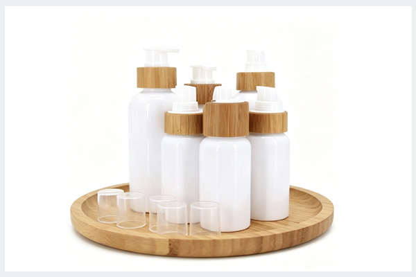 Bamboo ring glass inner liner lotion bottle