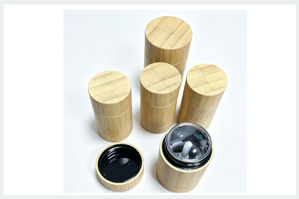 Solid bamboo balm jar